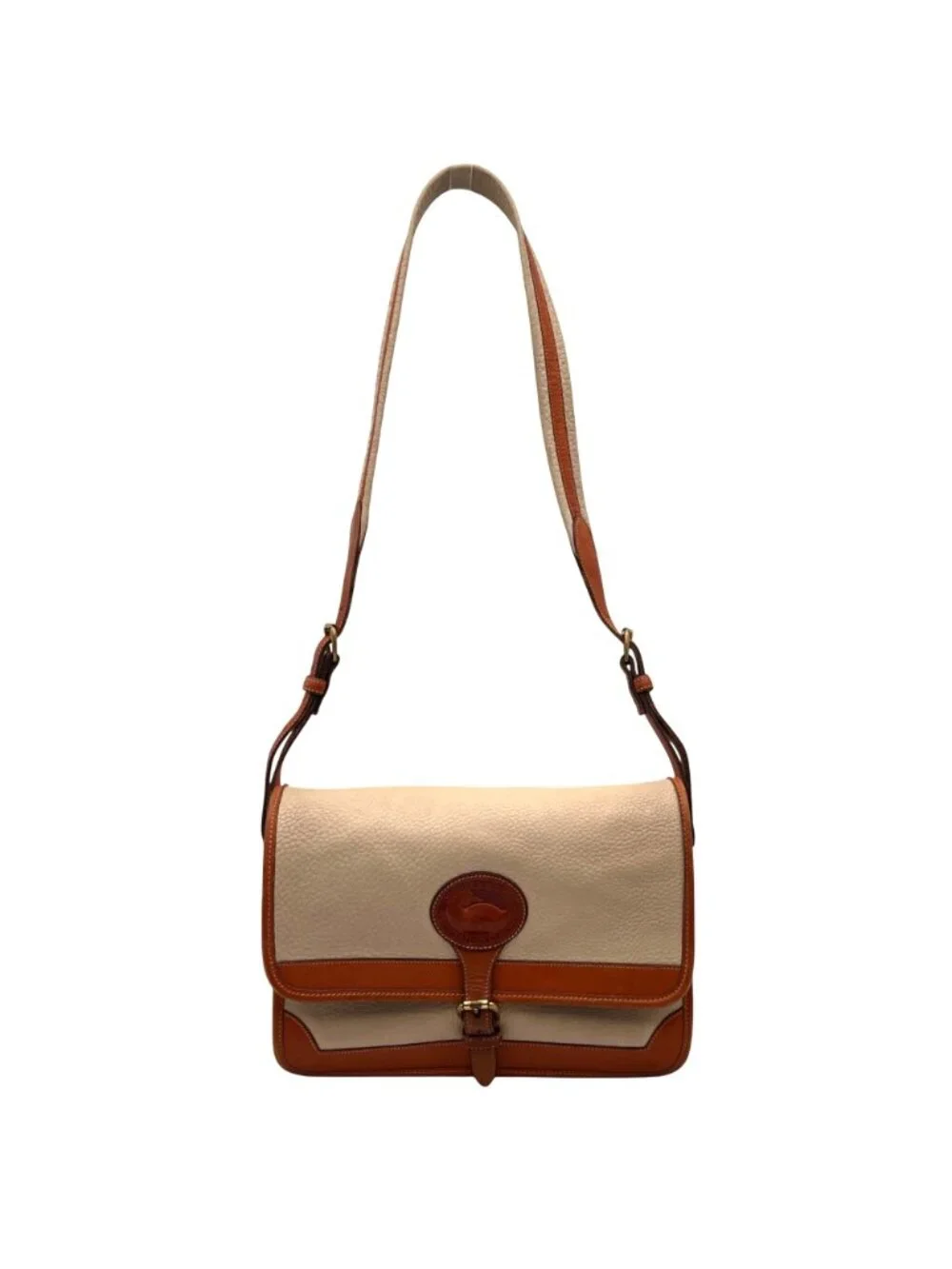 Dooney & Bourke Vintage All-Weather Leather Purse Shoulder Bag Tan Made in USA - Picture 5 of 16